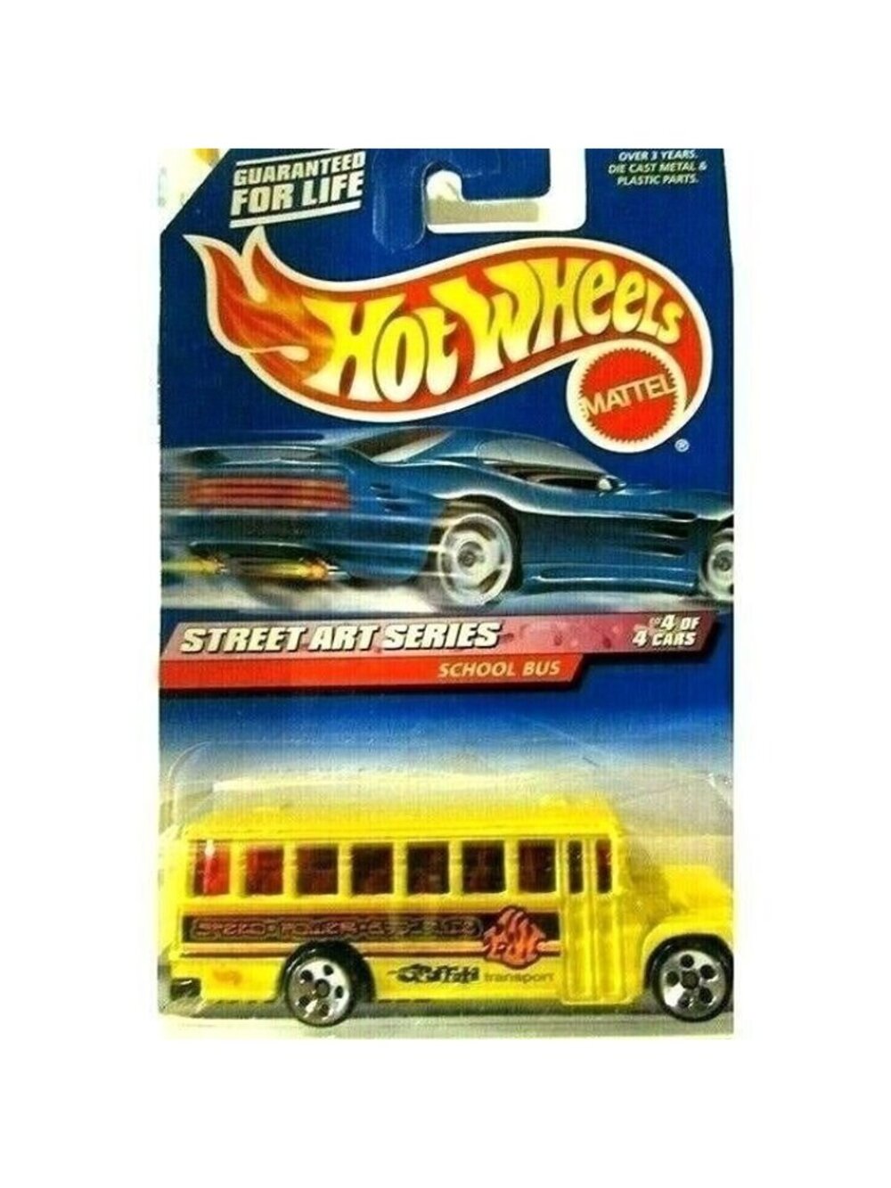 Vintage Die Cast Hot Wheels 1998 School Bus Street Art Series Yellow #952 1:64